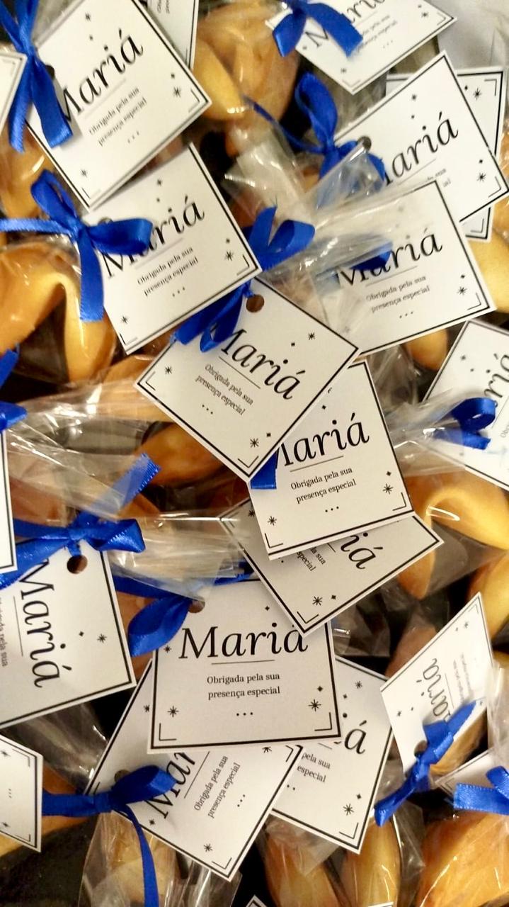 Biscoitos da sorte personalizados para Mariá