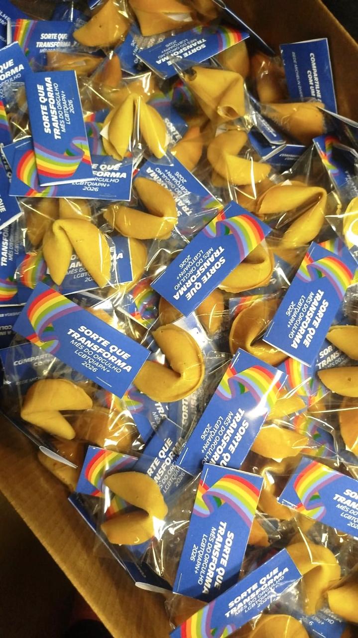 Biscoitos da sorte personalizados para Mês do Orgulho LGBTQIAPN+