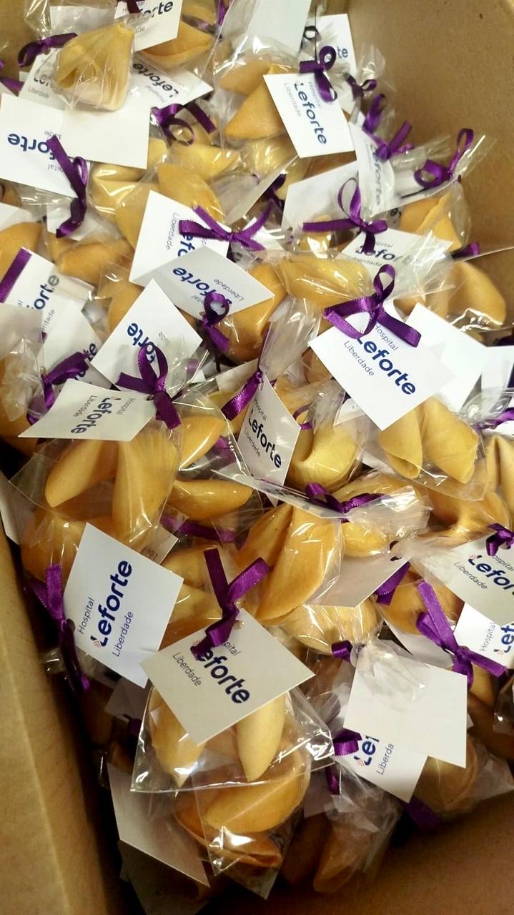 Biscoitos da sorte personalizados para Hospital Leforte